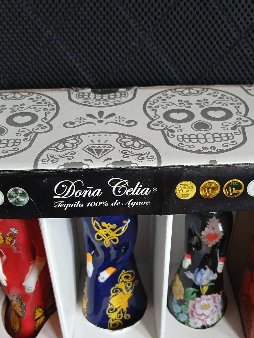 EMPTY 3 Dona Celia Tequila Mujerer Figurine Bottles In Box - Picture 3 of 9